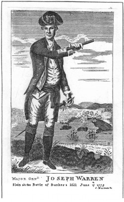 Joseph Warren, 1780s woodcut by J. Norman