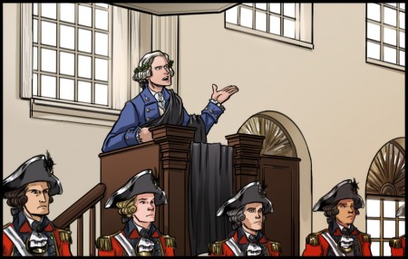 Joseph Warren delivers the 1775 Boston Massacre Oration