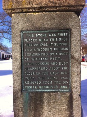 Stamp Tax Monument in Dedham, Massachusetts