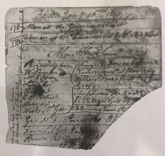 Post image for <center>Caring for Governor Hutchinson’s Employee a Year after the Boston Massacre? Another Page Ripped from Dr. Joseph Warren’s Missing Account Books</center>